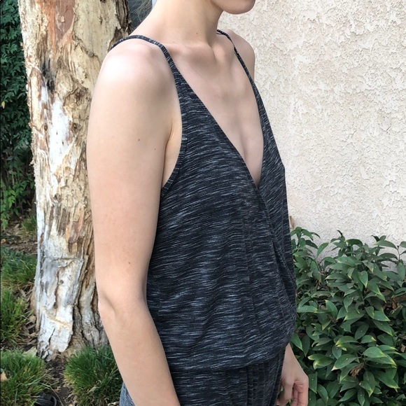 GAP Heathered Charcoal Jumpsuit - Picture 2 of 6